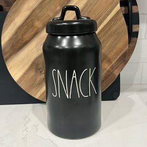 Rae Dunn SNACK canister black